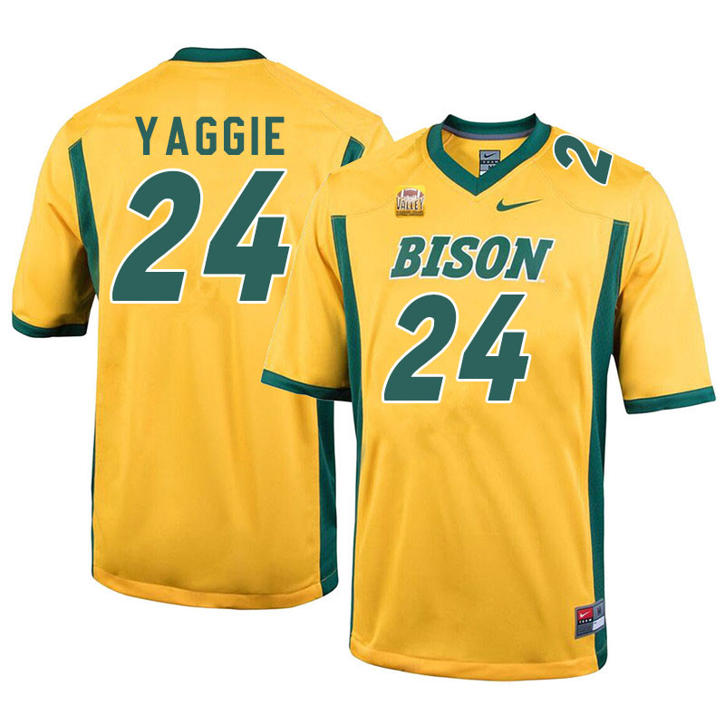 Men #24 Carson Yaggie North Dakota State Bison College Football Jerseys Sale-Yellow - Click Image to Close